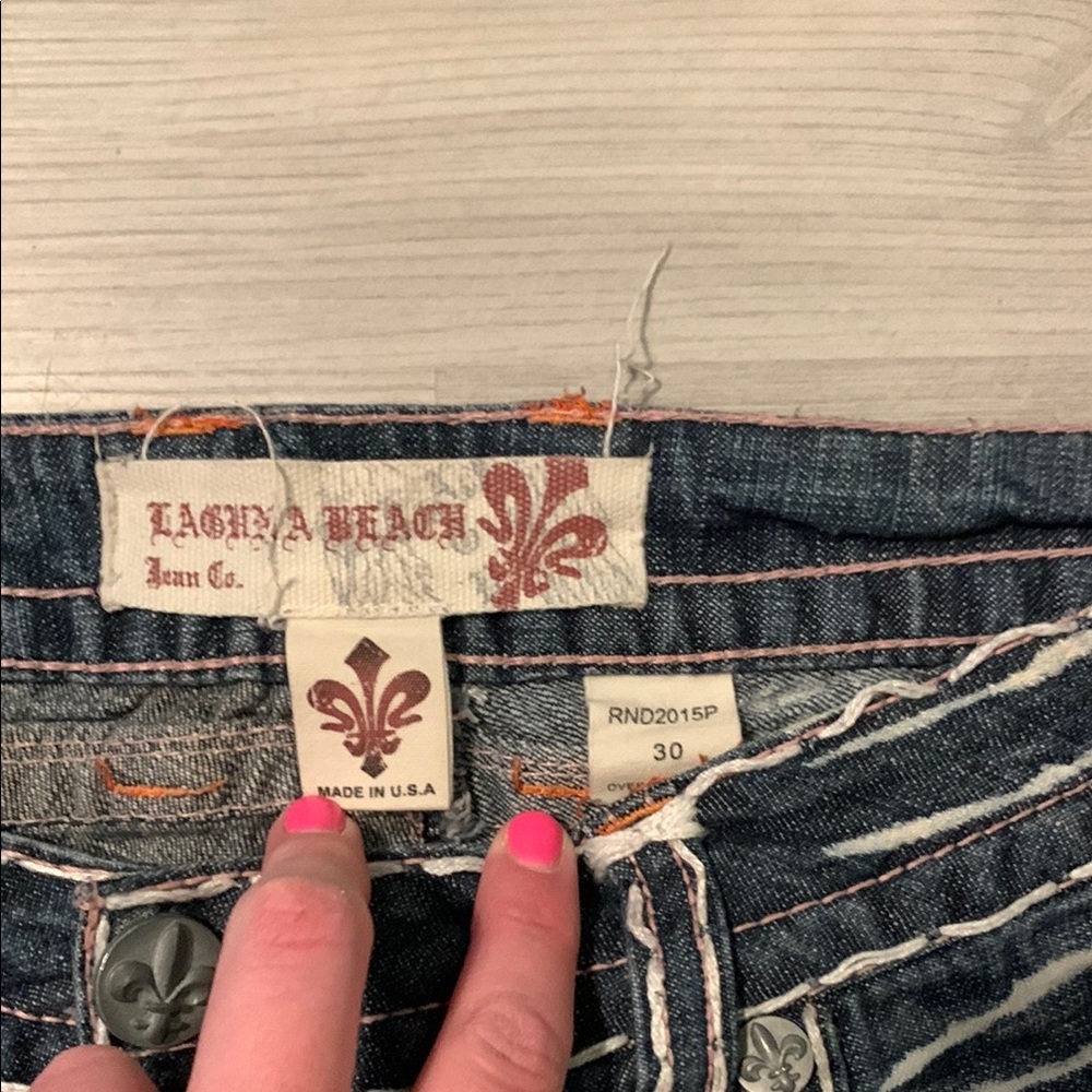 Laguna B Blue Boot Cut Jeans with Classic Flare - Picture 2 of 5